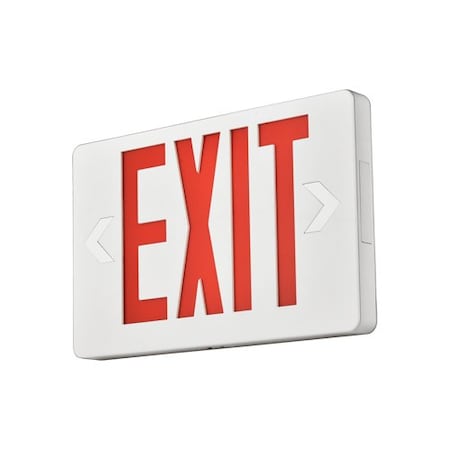 Portor Exit Sign, ABS Plastic, 8 in W, White PT-EXL-2-RED